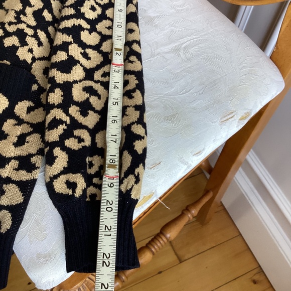 NWT Sugar POP leopard cotton blend cardigan sweater with large pockets size Med - Picture 11 of 16